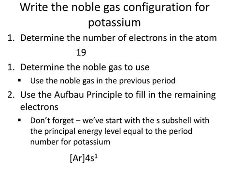potassium noble gas configuration